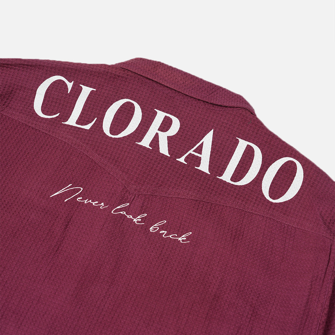 Burgundy Waffle Shacket