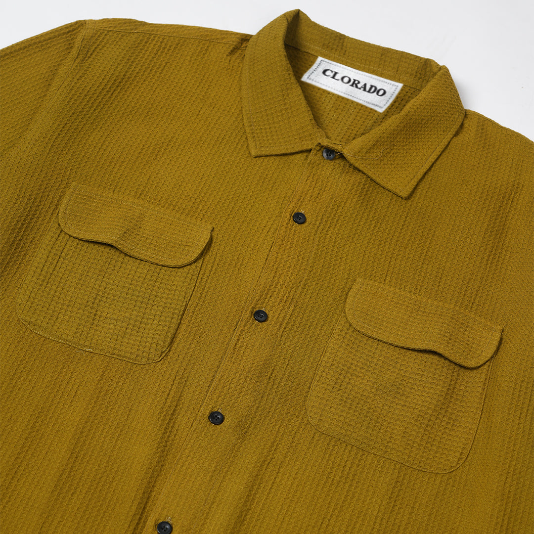 Green Waffle Shacket