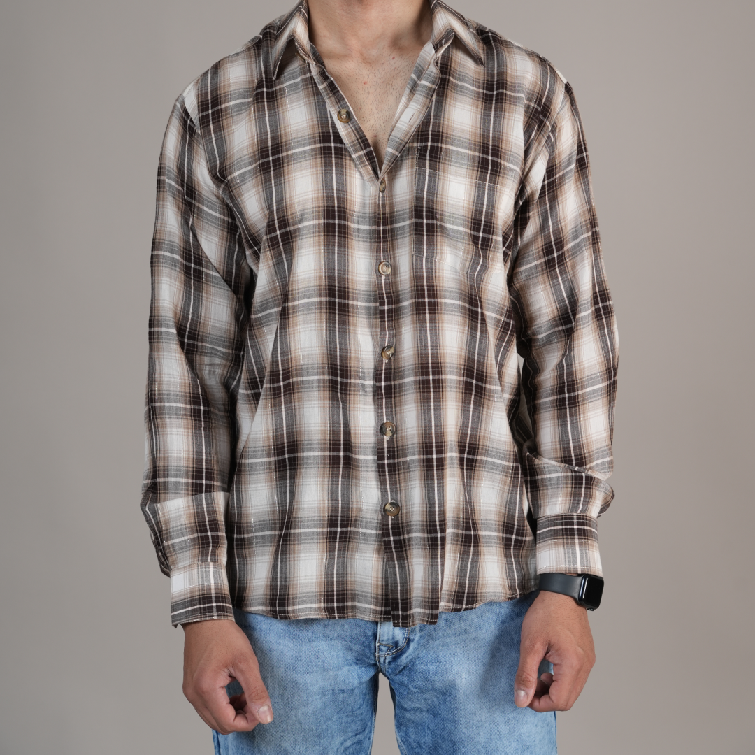 Brown Plaid Shirt