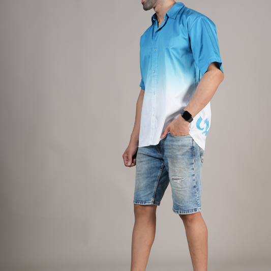 Blue Ombre Relax Fit Shirt