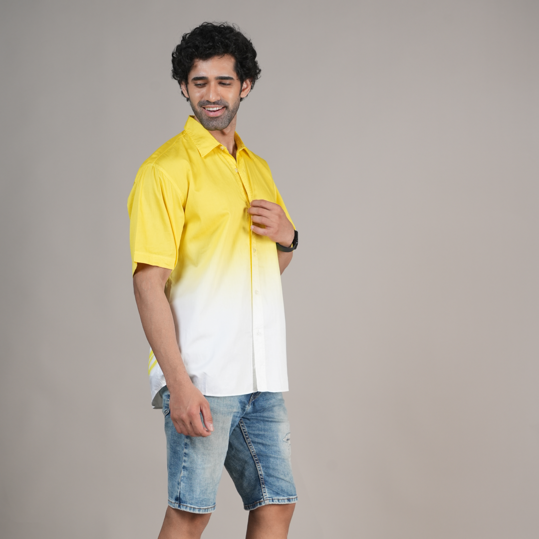 Yellow Ombre Relax Fit Shirt