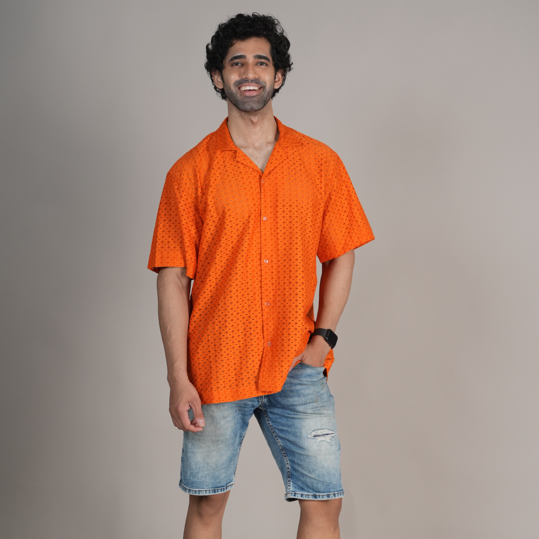 Crochet Orange Shirt