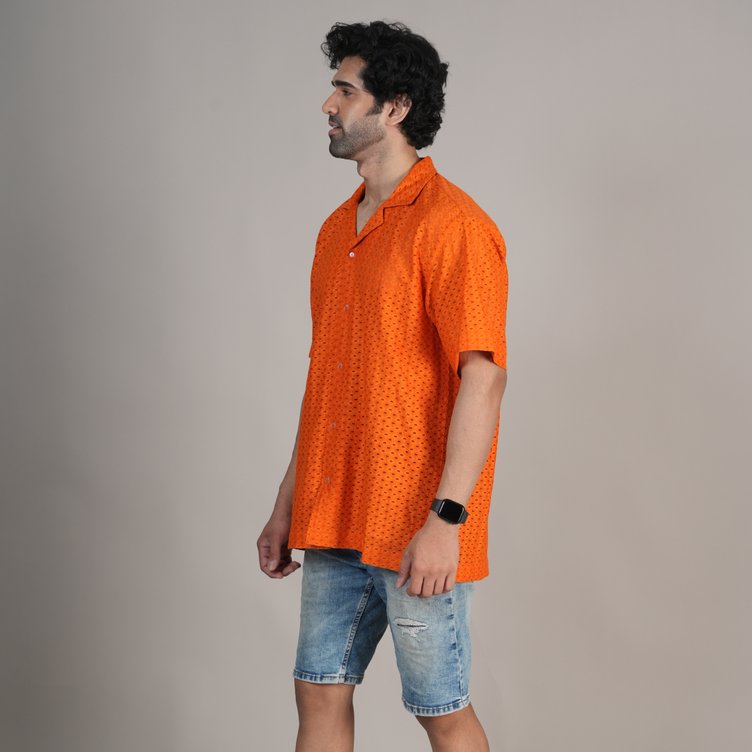 Crochet Orange Shirt