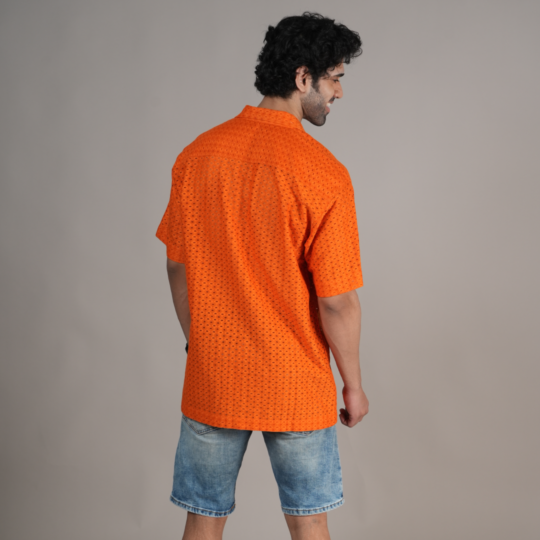 Crochet Orange Shirt