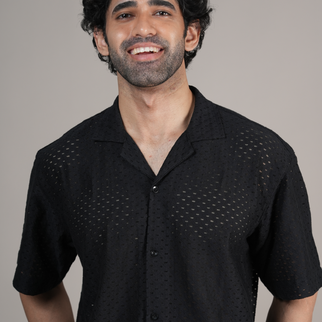 Crochet Black Shirt
