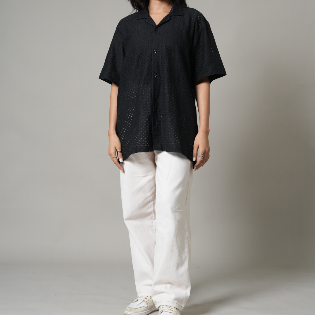 Crochet Black Shirt
