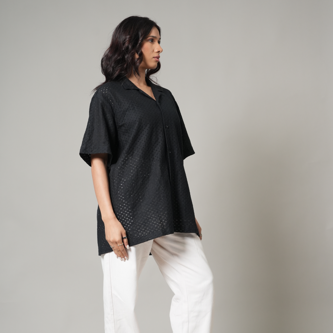 Crochet Black Shirt