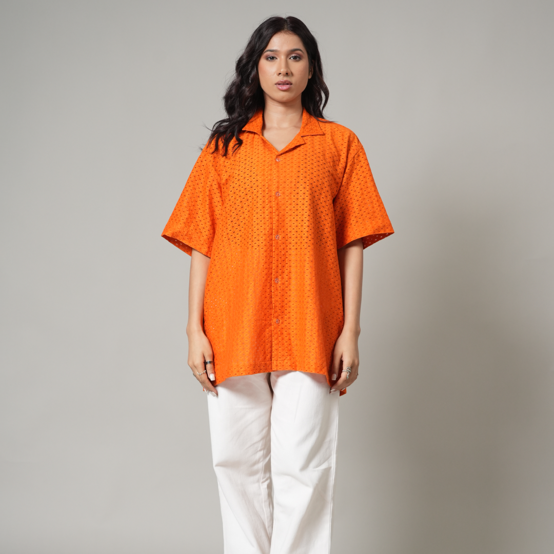 Crochet Orange Shirt