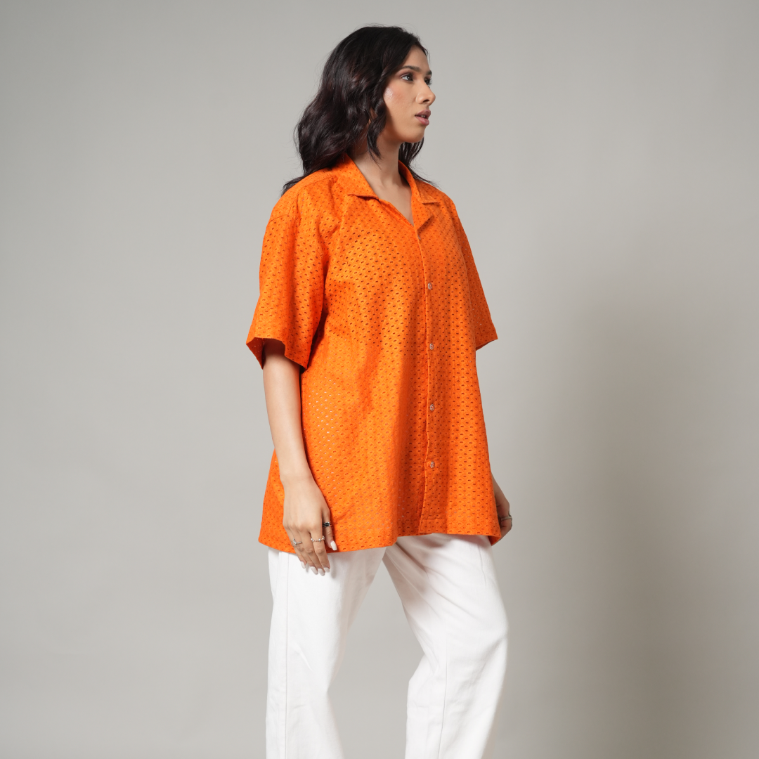 Crochet Orange Shirt