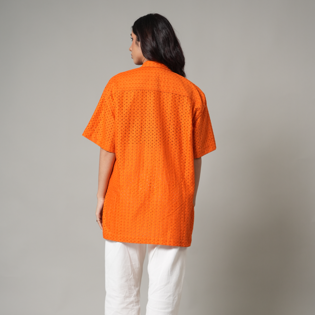 Crochet Orange Shirt