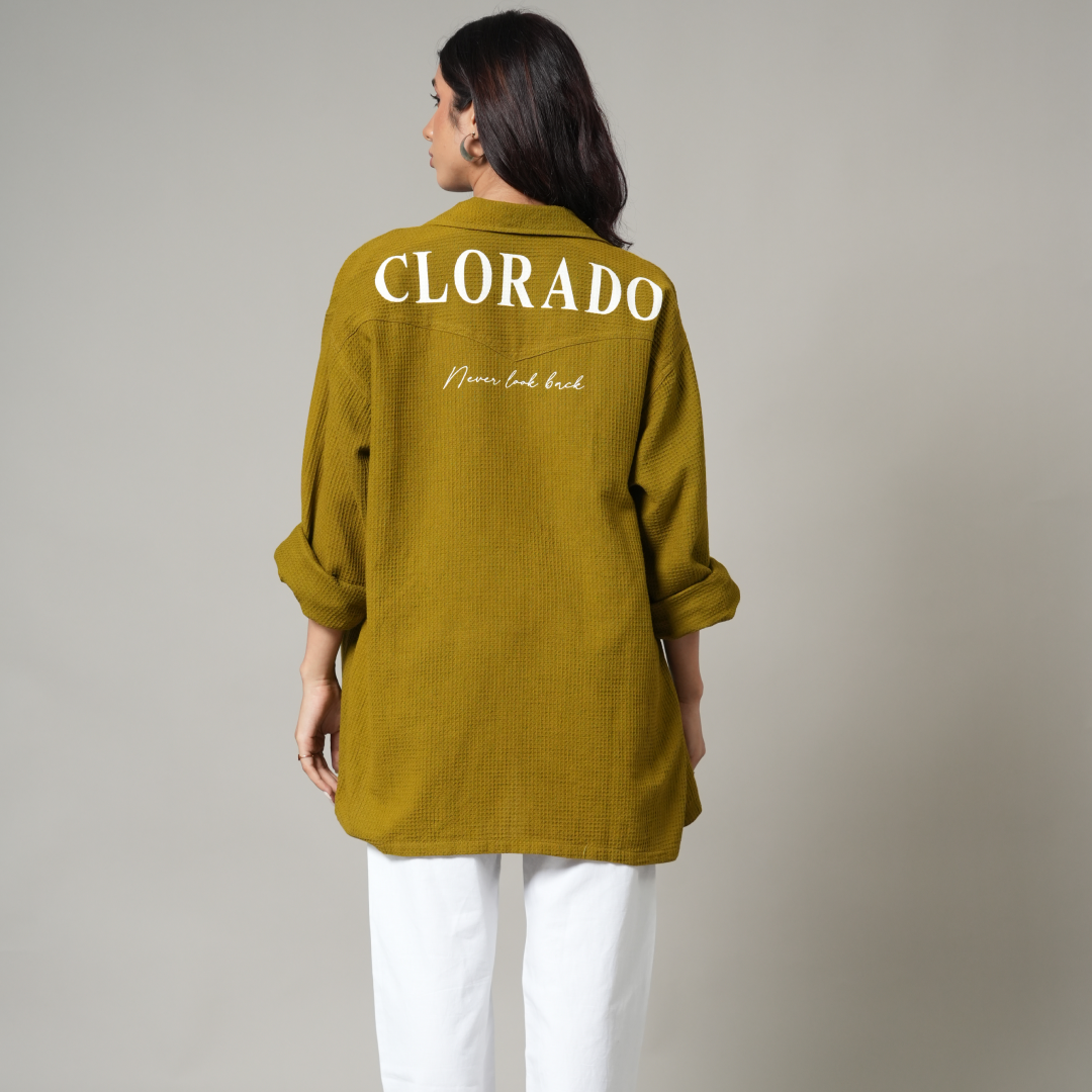 Green Waffle Shacket