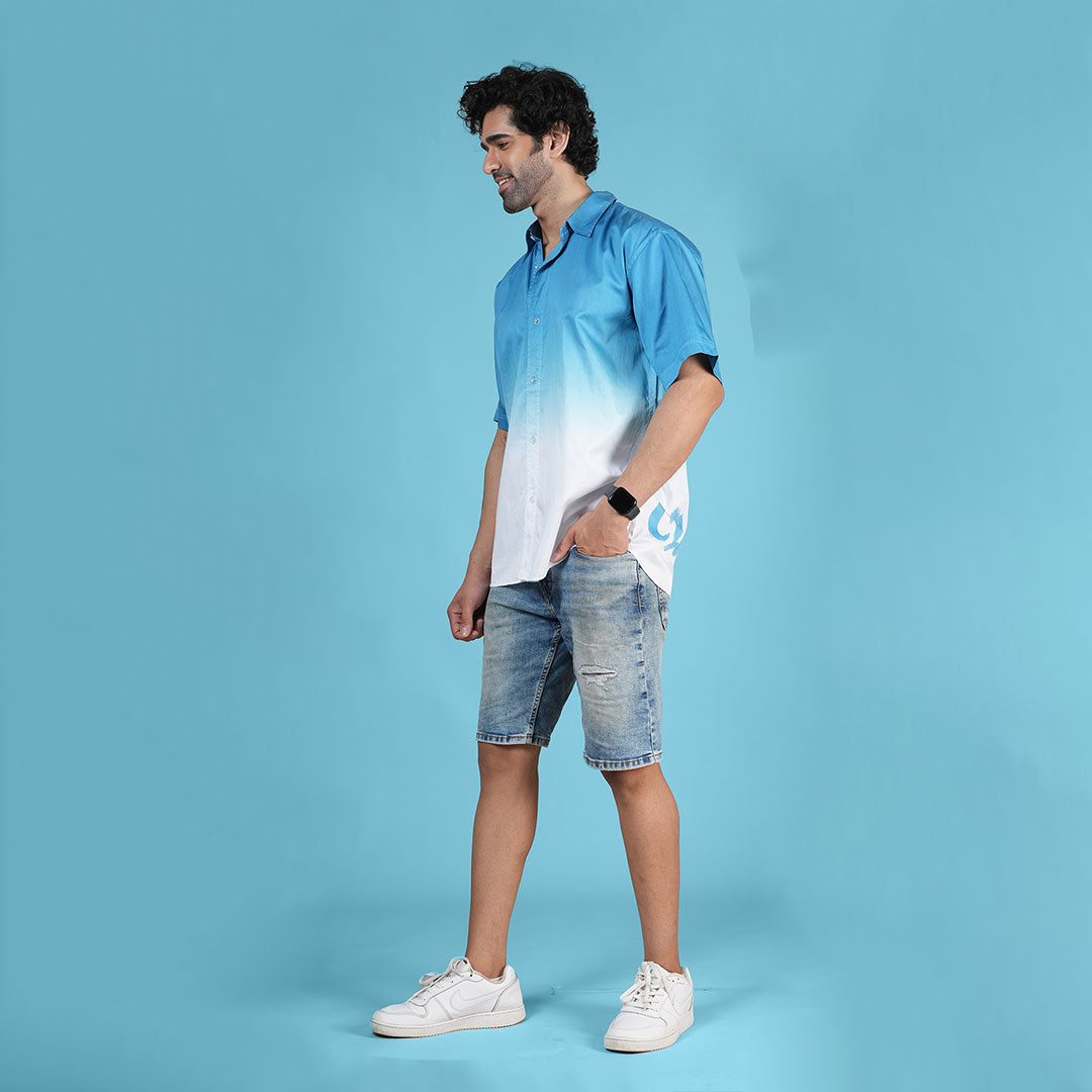 Blue Ombre Relax Fit Shirt